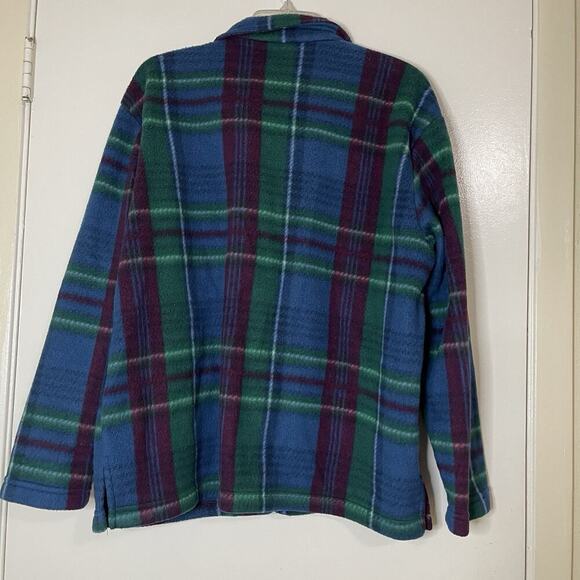 TEDDI vintage flannel blue green soft button front shirt large - Picture 5 of 5